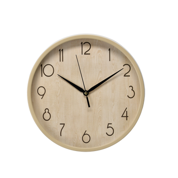 ZEGAR WISZĄCY OKRĄGŁY 30,5 x 30,5 x 4,3 CM KREMOWY *4665