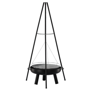 ADJUSTABLE HANGING GRILL ON TRIPOD 64,5 x 64,5 x 150 CM