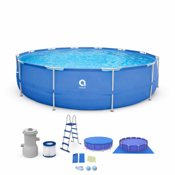 Round Steel Frame pool , Filter Pump 800gal ,  ladder,Cover,Ground cloth