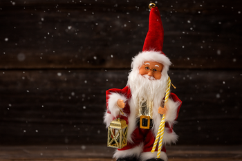 SANTA CLAUS WITH LANTERN - PLAYING 30,5 CM