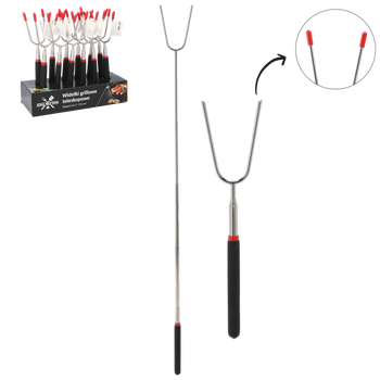 GRILL / FIREPLACE TELESKOPIC FORKS LENGTH 24.5 / 72.5 CM