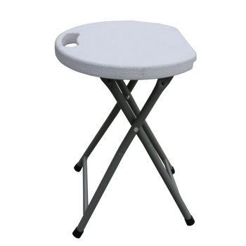 FOLDING CAMPING STOOL DIA32 X H44 CM WHITE