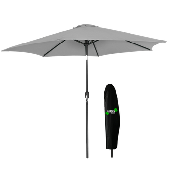 GARDEN UMBRELLA 3 M GREY WITH COVER *5330