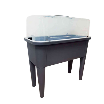 GREENHOUSE TABLE WITH LID 76 x 38 x 83 CM GREY