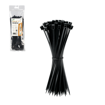 SET OF 100 CABLE TIES 3,6 X 200 MM BLACK