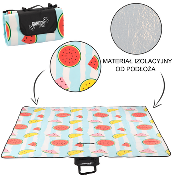 PICNIC BLANKET 200x200 CM FRUITS