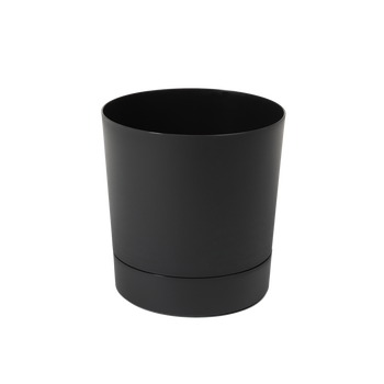 POT WITH SAUCER AURA 175-BLACK*41237