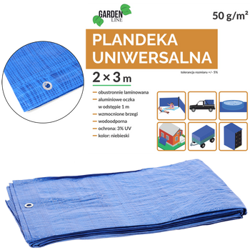 Tarpaulin 2 x 3 M (+/- 5%) 50GSM 3%UV BLUE