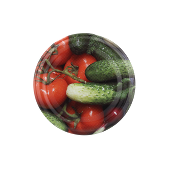 SET OF 10 LIDS DIA 66 CUCUMBER WITH TOMATO