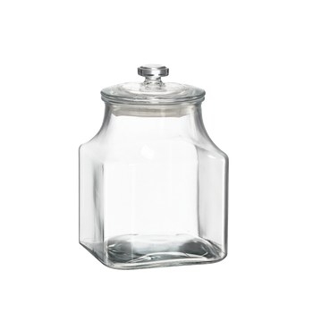 JAR 2.8 L SQUARE WITH GLASS LID