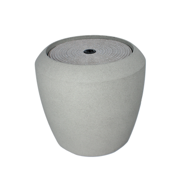 PLASTIC GARDEN FOUNTAIN WITH LED 33,6 x 33,6 x 30,5 CM GREY