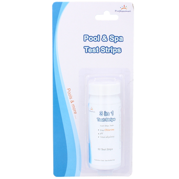 3 IN 1 WATER TEST STRIPS (50 STRIPS): PH, FREE CHLORINE, TOTAL ALKALINITY