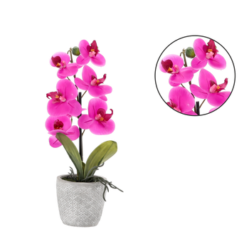 ARTIFICIAL FLOWER - PINK ORCHID 35 CM PACK= 4 PCS