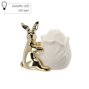Ceramic rabbit with LED