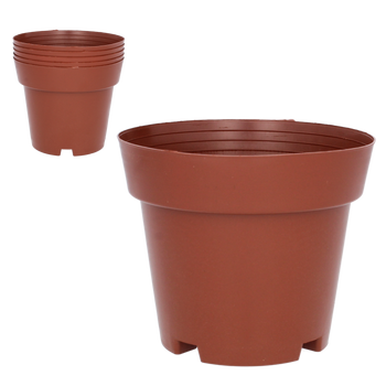 SET OF 5 PP POTS 14.5 x 12 CM