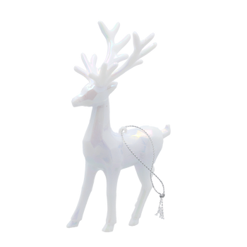 CHRISTMAS TREE DECORATION ELK OPALESCENT 9 x 15 CM