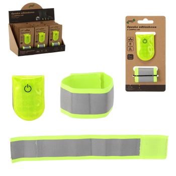 REFLECTIVE BAND WITH LED LIGHT DISPLAY=24 PCS