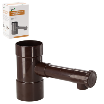 RAINWATER COLLECTOR BROWN 80 MM