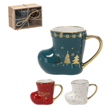 PORCELAIN MUG BOOT 230 ML MIX COLOR