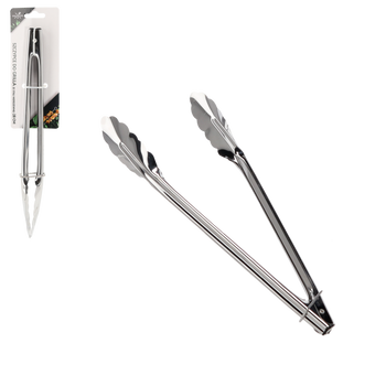 STAINLESS STEEL GRILL TONGS 28 CM