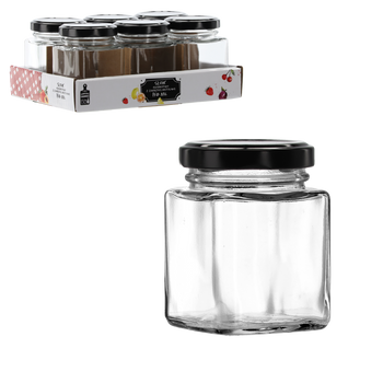 JAR 150 ML SQUARE WITH METAL LID