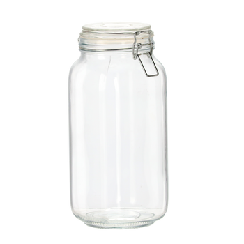 GLASS JAR WITH IRON CLIPS AND SILICON PAD