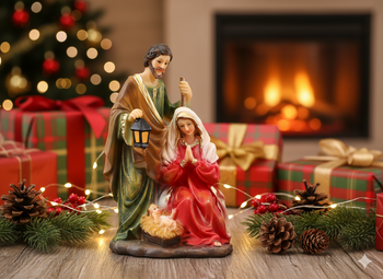 CHRISTMAS DECORATION - HOLY FAMILY 8,5 x 6 x 13,5 CM