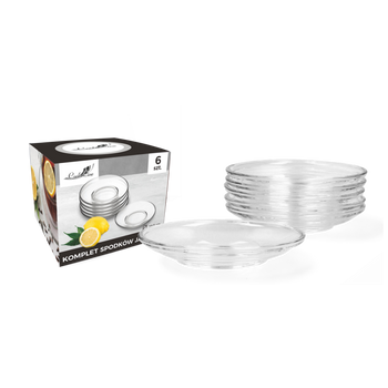 SET OF 6 LIGHT SAUCERS 10.5CM