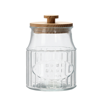 JAR 2.2 L ROUND STRIPES WITH WOODEN LID