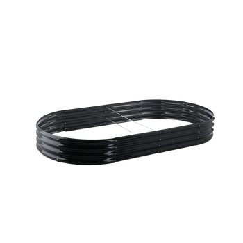Vegetable-flower bed 180 X 90 X 30 CM oval anthracite