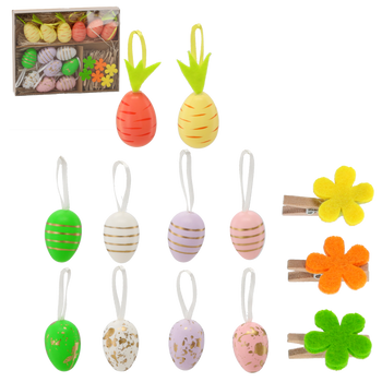 SET OF 20 EASTER DECORATIONS