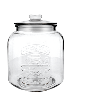 JAR 3.4L WITH INSCRIPTION AND GLASS LID