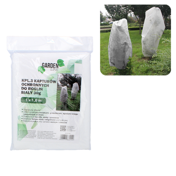 Set of 3 protective plant hoods 1 x 1.6 M white 30g