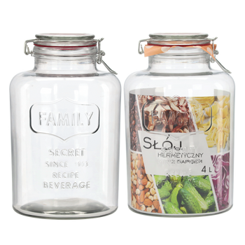 JAR 4 L HERMETIC WITH "FAMILY" LABEL
