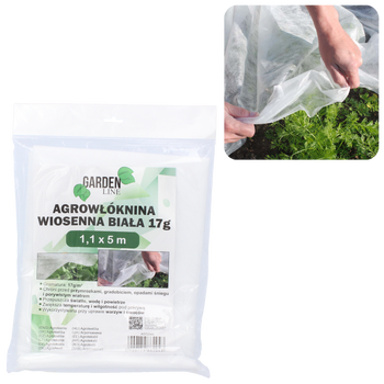 AGRICULTURAL FABRIC 1.1 x 5 M SPRING WHITE 17g