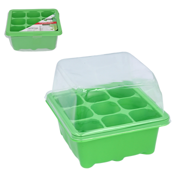 MINI GREENHOUSE FOR GERMINATION 9 CELLS PACK=6PCS