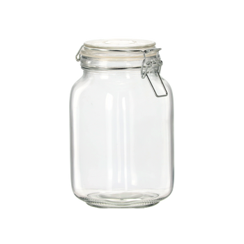GLASS JAR WITH IRON CLIPS AND SILICON PAD