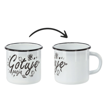 ENAMEL MUG 1 L 11 CM WHITE COOKING WITH PASSION