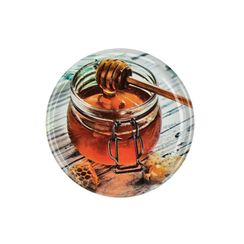 SET OF 10 LIDS DIA 82 JAR WITH HONEY