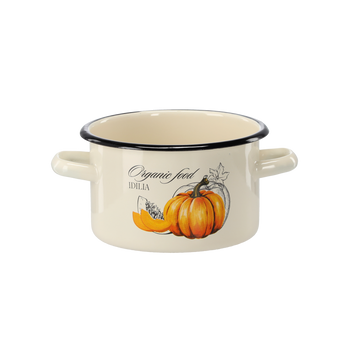ENAMEL POT 2 L 16 CM CREAM PUMPKIN