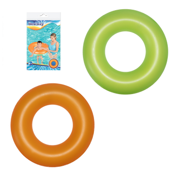Bestway® 30"/76cm Frosted Neon Swim Ring