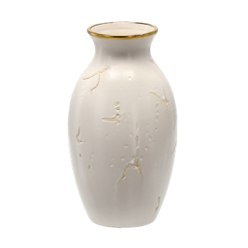 CERAMIC VASE 13 x 13 x 26 CM WHITE MATTE
