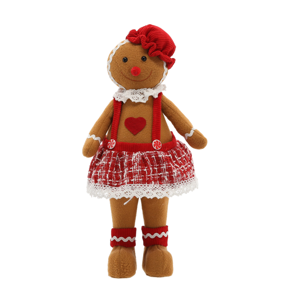 GINGERBREAD CHRISTMAS GIRL STANDING 22 X 18 X 46 CM LED