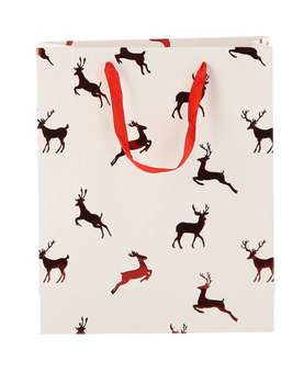 CHRISTMAS GIFT BAG REINDEERS 26 x 32 x 10 CM