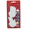 SET DE 6 ORNAMENTE DE Crăciun 10 CM PENTRU ÎNDEPĂRTARE "FA -L TU" CU 6 CULORI ȘI PENSUL MIX 6 MODELE *8969