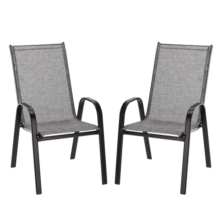 Set de 2 scaune de grădină gri 54 x 72 x 96 *9917