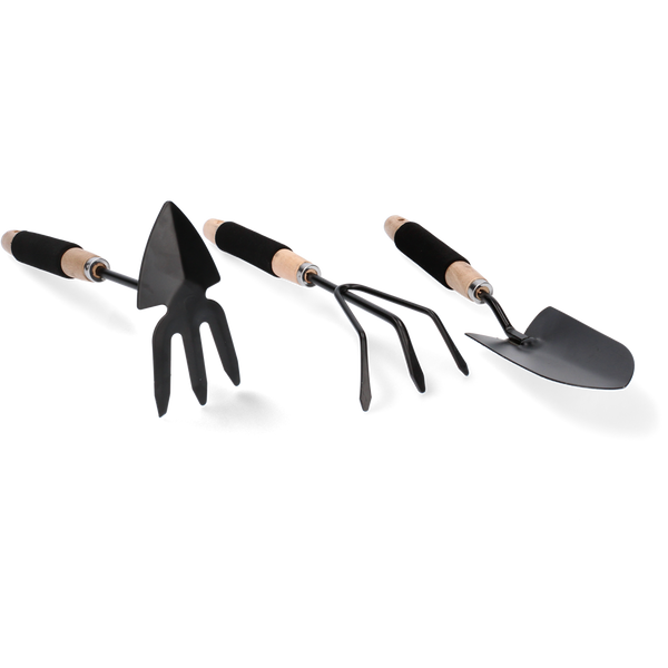 GARDEN TOOLS SET (SHOVEL, FORKS, HOE)