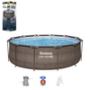 PISCINA RATTAN ÎN AER 3,66 X 1 M (PISCINĂ, POMPĂ DE FILTRARE, SCARA)