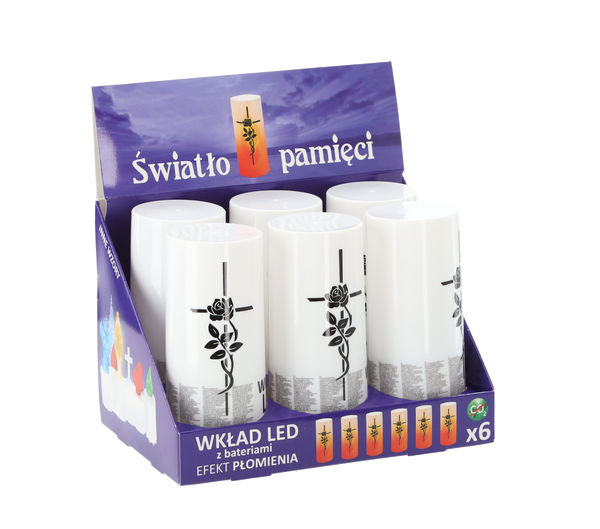 DIODOVÝ VLOŽKA ŽIVÝ PLAMEN S KŘÍŽEM*3981*3974