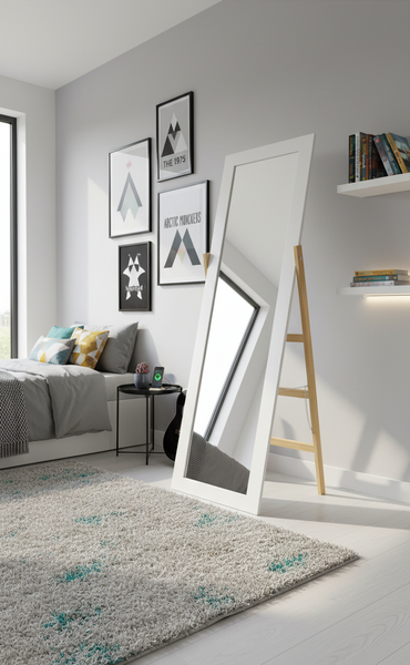 LUSTRO STOJĄCE DREWNIANE NOGI DRABINKA 54 x 41 x 157 CM *9757